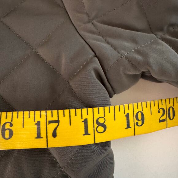 CALVIN KLEIN Jacket Coat XS Oversized Barn Chore Quilted Dark Green Snap Closure - Picture 13 of 14